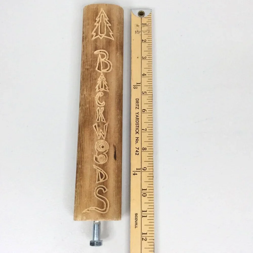Backwoods Brewing Company Tap Handle‎ Wood Oval Hand Engraved Oregon Washington